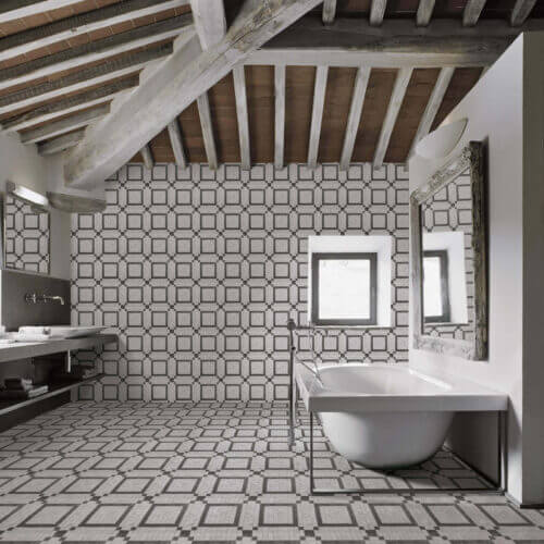 suelo mosaico baño