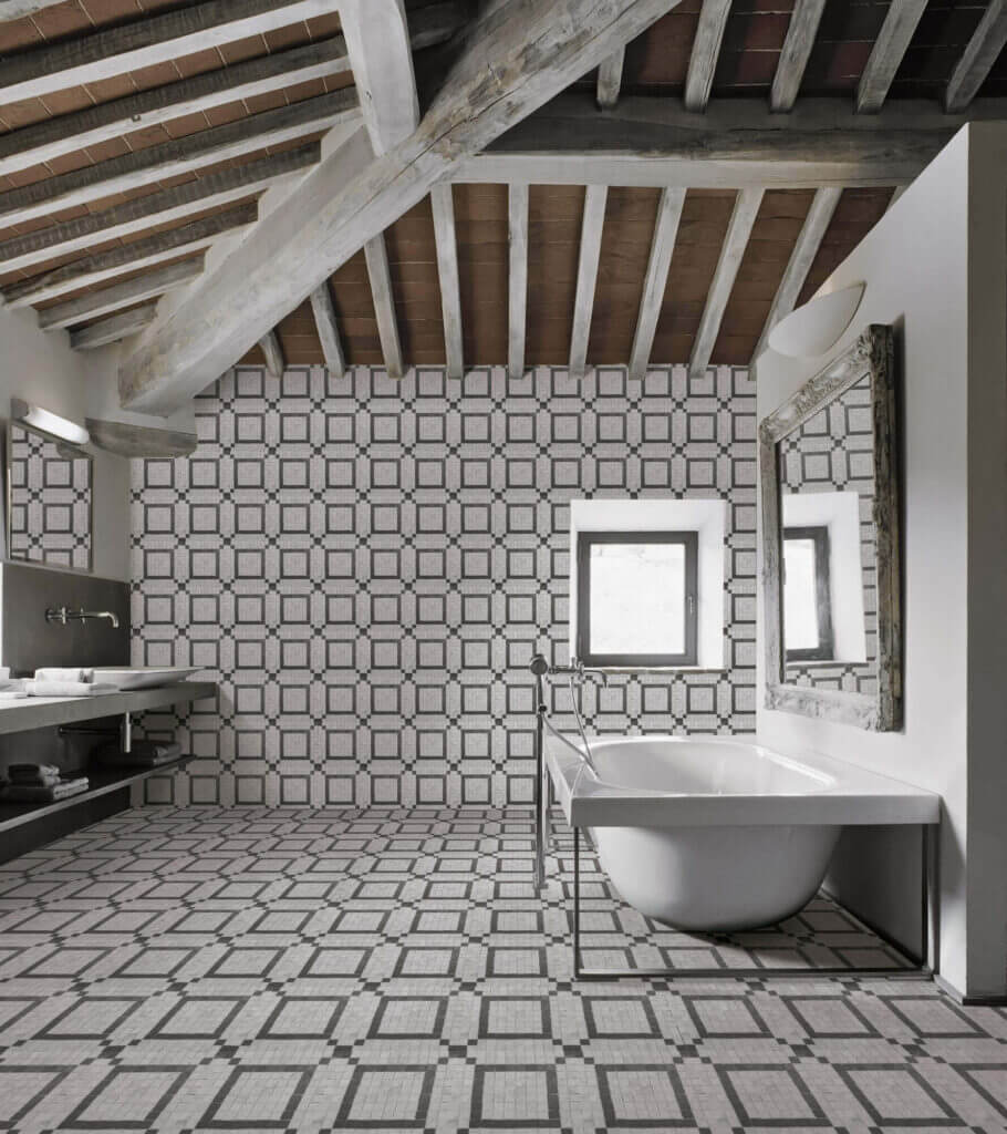 suelo mosaico baño