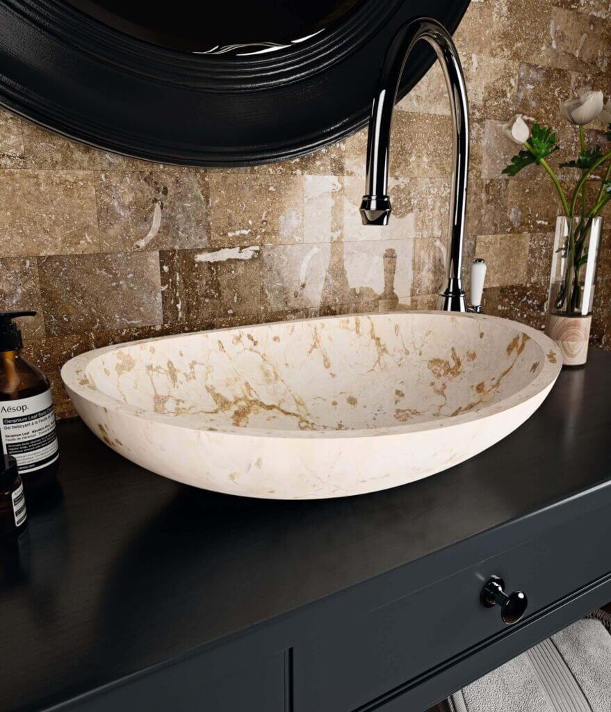 Natural stone sinks