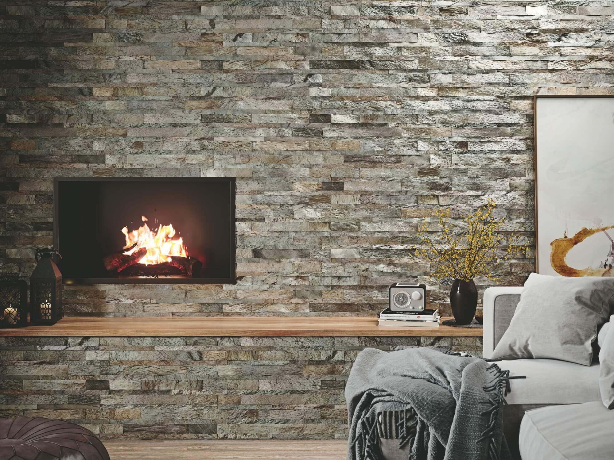 ▷ Ideas para decorar paredes de piedra natural en interiores - Tilesonline