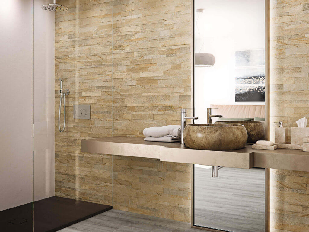 Bathrooms with natural stone